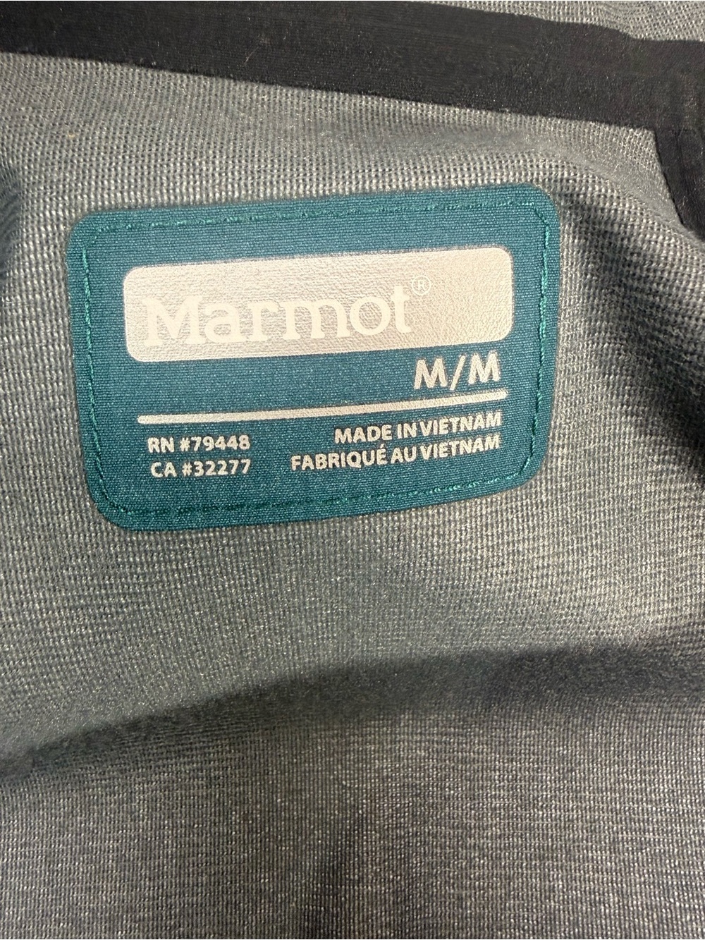 Marmot Two-Tone Teal Hooded Ski Jacket - Picture 4 of 4